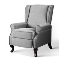 Detailed information about the product Artiss Recliner Armchair Grey Fabric Domini