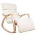 Artiss Rocking Armchair Footrest Nursing Beige Afton. Available at Crazy Sales for $129.95