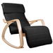 Artiss Rocking Armchair Footrest Nursing Black Afton. Available at Crazy Sales for $129.95