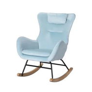 Detailed information about the product Artiss Rocking Chair Armchair Pillow Velvet Blue