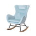 Artiss Rocking Chair Armchair Pillow Velvet Blue. Available at Crazy Sales for $184.95