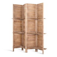 Detailed information about the product Artiss Room Divider Privacy Screen Foldable Partition Stand 4 Panel Brown