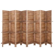 Detailed information about the product Artiss Room Divider Screen 8 Panel Privacy Dividers Shelf Wooden Timber Stand