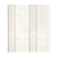 Detailed information about the product Artiss Room Divider Screen Privacy Wood Dividers Stand 4 Panel Nova White