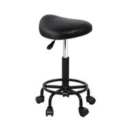 Detailed information about the product Artiss Saddle Stool Salon Chair Black Swivel Beauty Barber Hairdressing Gas Lift