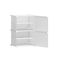 Detailed information about the product Artiss Shoe Box DIY Set of 2 Storage Cube Stackable White