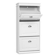 Detailed information about the product Artiss Shoe Cabinet 18 Pairs 3-tier White Sena