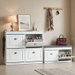 Artiss Shoe Cabinet Bench Set Flip Drawer Hallway Living Room White. Available at Crazy Sales for $219.95