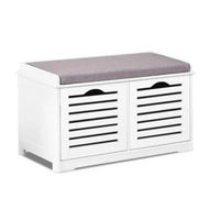 Detailed information about the product Artiss Shoe Cabinet Bench Storage Rack White Caye