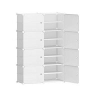 Detailed information about the product Artiss Shoe Cabinet DIY Storage Cube Shoe Box White Portable Organiser Stand