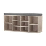 Detailed information about the product Artiss Shoe Cabinet Rack Shoe Bench Fabric Seat Pine BOA