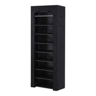 Detailed information about the product Artiss Shoe Rack 10-tier 27 Pairs Removable Cover Black