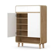 Detailed information about the product Artiss Shoe Rack Cabinet 20 Pairs Storage Cupboard Pine&White