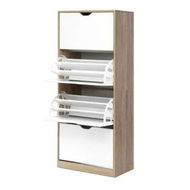 Detailed information about the product Artiss Shoe Rack Cabinet 60 Pairs 4-tier White Elen