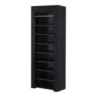 Detailed information about the product Artiss Shoe Rack Cabinet Removable Cover 10 tier Black