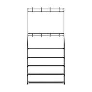 Detailed information about the product Artiss Shoe Rack Hall Tree 16 Pairs Black