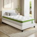 Artiss Single Bed Frame with Hybrid Mattress Set 30cm Medium Firm Platform Headboard Boucle Upholstered Pocket Coil for Pressure Relief. Available at Crazy Sales for $319.95