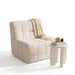 Artiss Single Boneless Sofa & Round End Table Set White. Available at Crazy Sales for $309.95
