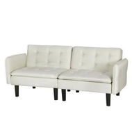 Detailed information about the product Artiss Sofa Bed 2 Seater Tufted Faux Linen Beige