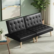Detailed information about the product Artiss Sofa Bed Couch 2 Seater Lounge Fabric Black