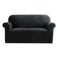 Detailed information about the product Artiss Sofa Cover Couch Covers 2 Seater Velvet Black