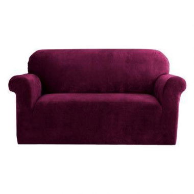 Artiss Sofa Cover Couch Covers 2 Seater Velvet Ruby Red