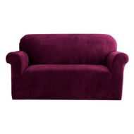 Detailed information about the product Artiss Sofa Cover Couch Covers 2 Seater Velvet Ruby Red