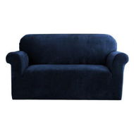 Detailed information about the product Artiss Sofa Cover Couch Covers 2 Seater Velvet Sapphire