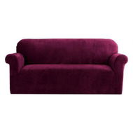 Detailed information about the product Artiss Sofa Cover Couch Covers 3 Seater Velvet Ruby Red