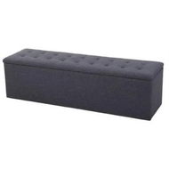 Detailed information about the product Artiss Storage Ottoman Blanket Box 140cm Linen Dark Grey