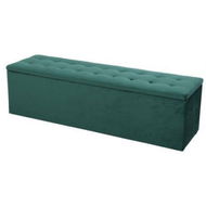 Detailed information about the product Artiss Storage Ottoman Blanket Box 140cm Velvet Green