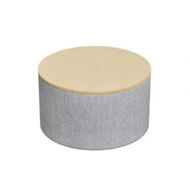 Detailed information about the product Artiss Storage Ottoman Blanket Box 60cm Linen Round Grey