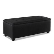 Detailed information about the product Artiss Storage Ottoman Blanket Box 97cm Linen Black