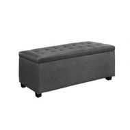 Detailed information about the product Artiss Storage Ottoman Blanket Box 97cm Linen Grey