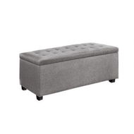 Detailed information about the product Artiss Storage Ottoman Blanket Box 97cm Linen Light Grey