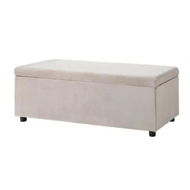 Detailed information about the product Artiss Storage Ottoman Blanket Box Table 97cm Velvet Taupe