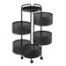 Artiss Storage Trolley Kitchen Cart 5 Tiers Storage Rack Round Basket Black. Available at Crazy Sales for $74.95