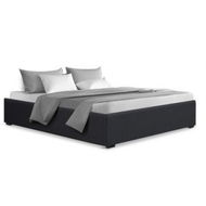 Detailed information about the product Artiss TOKI Queen Size Storage Gas Lift Bed Frame Without Headboard Fabric Charcoal