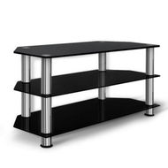 Detailed information about the product Artiss TV Stand 3 Tiers Storage Shelf Rack Tempered Glass Entertainment Unit