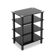 Detailed information about the product Artiss TV Stand 4 Tiers Storage Shelf Rack Tempered Glass Entertainment Unit