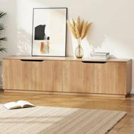 Detailed information about the product Artiss TV Unit Entertainment Unit Storage Cabinet 180cm Pine