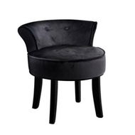 Detailed information about the product Artiss Vanity Stool Velvet Black Abella