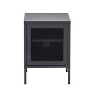 Detailed information about the product ArtissIn Bedside Table Mesh Door Cabinet - Black