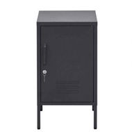 Detailed information about the product ArtissIn Bedside Table Metal Cabinet - Black