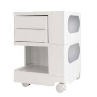 Detailed information about the product ArtissIn Storage Trolley Bedside Table 3 Tier Cart Boby Replica White