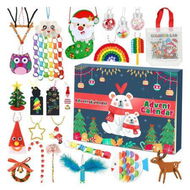Detailed information about the product Arts and Crafts Advent Calendar for Boys Girls 2025 Christmas Include Instructions, 24 Fun DIY Handmade Ornaments Creative Christmas Tree Decorations