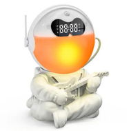 Detailed information about the product Astronaut Sunrise Alarm Clock 7 Dimmable Light Wake Clock for Teens,White Noise Bluetooth Speaker with 9 Soothing Sounds Heavy Sleepers
