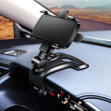 Auto Car Dash Clip Car Phone Holder For 1200-Degree Rotation Phone For IPhone 11/12 Pro Max Galaxy Phone Holder.