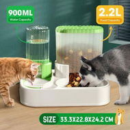 Detailed information about the product Auto Cat Feeder All-in-One Water Dispenser 2.2L Dog Food Bowl Automatic Gravity Pet Feeding Small Medium Large Pets Petscene.