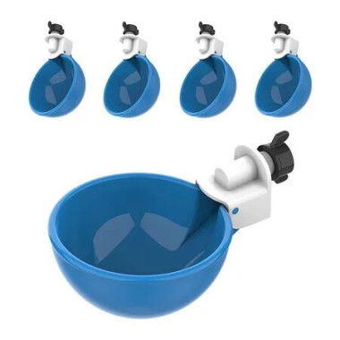 Auto Waterer Cups 5PCS Chicken Feeder Drinker Automatic Chook Hen Poultry Coop Drinking Dispenser Kit Farm Livestock Hydration